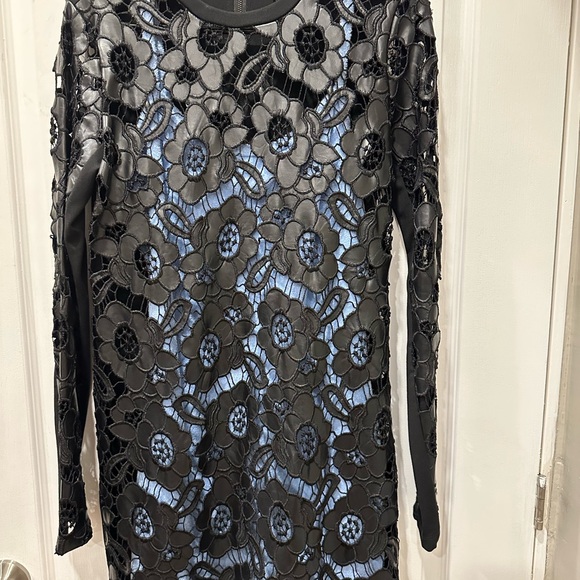 Lace Faux Leather Dress - Picture 5 of 5